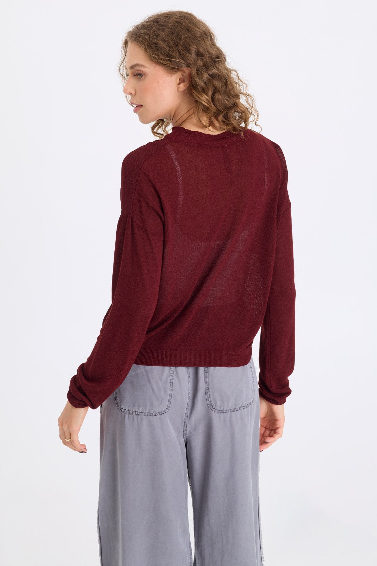 Faustina Vivi Stripe and Light Knit Long-Sleeve Top Twinberry - XCVI