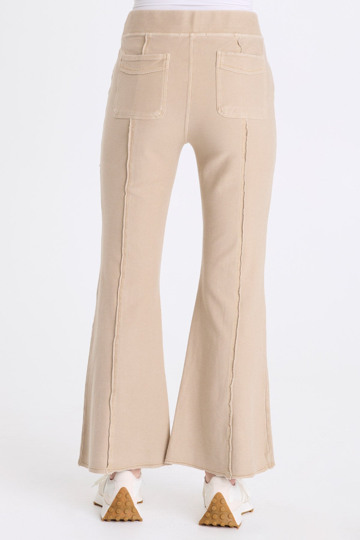 Lucius Twill Knit Flare Leg Pant Merino Wool Pigment - XCVI