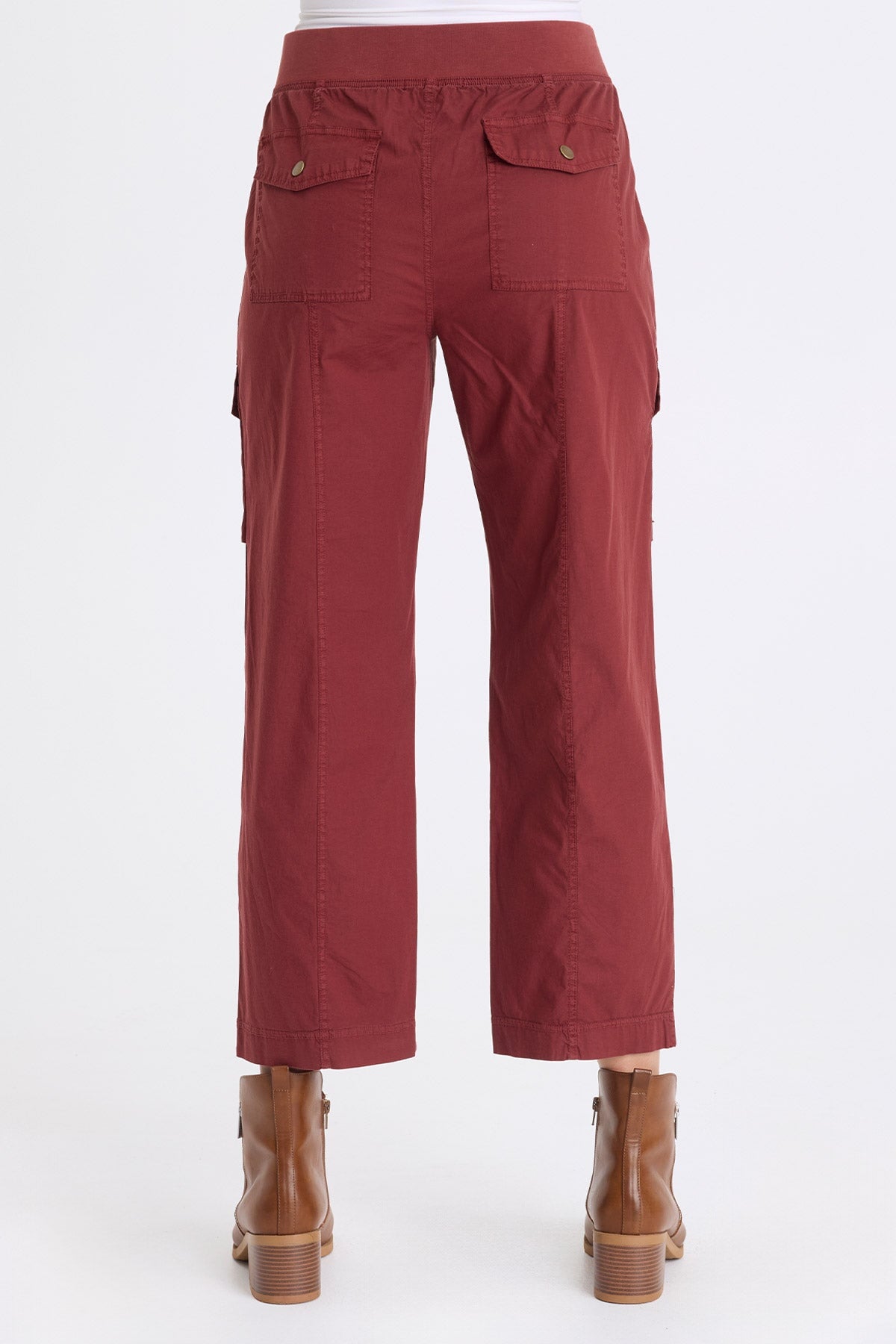 Aspasia Poplin Ankle Pull-On Pant Twinberry - XCVI