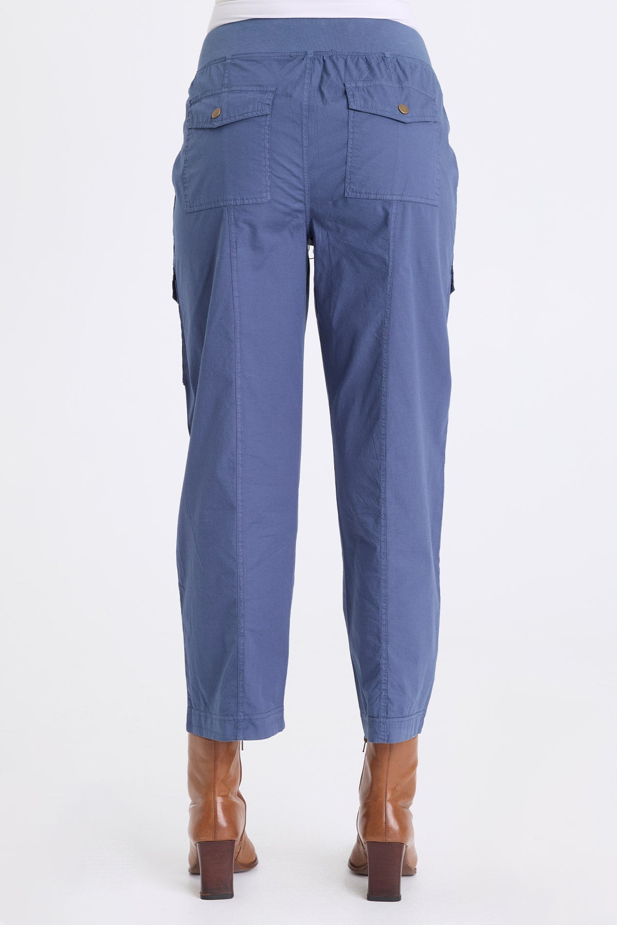 Aspasia Poplin Ankle Pull-On Pant Bluestone - XCVI