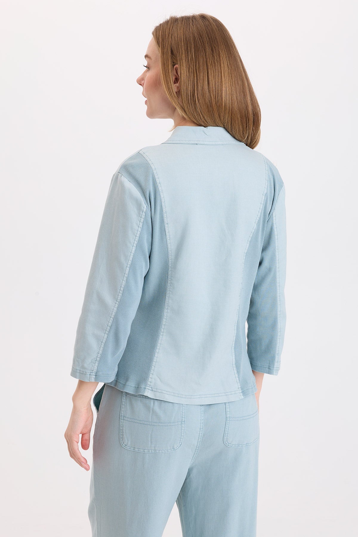 Wearables Donika Twill Relaxed Blazer Thunderclap Pigment - XCVI