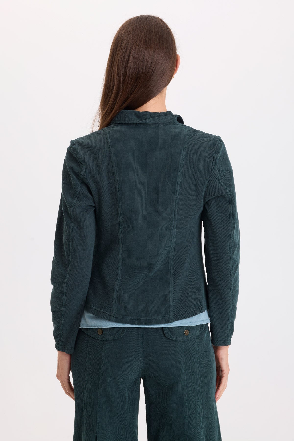 Wearables Jino Cotton Corduroy Blazer Vining Ivy Pigment - XCVI