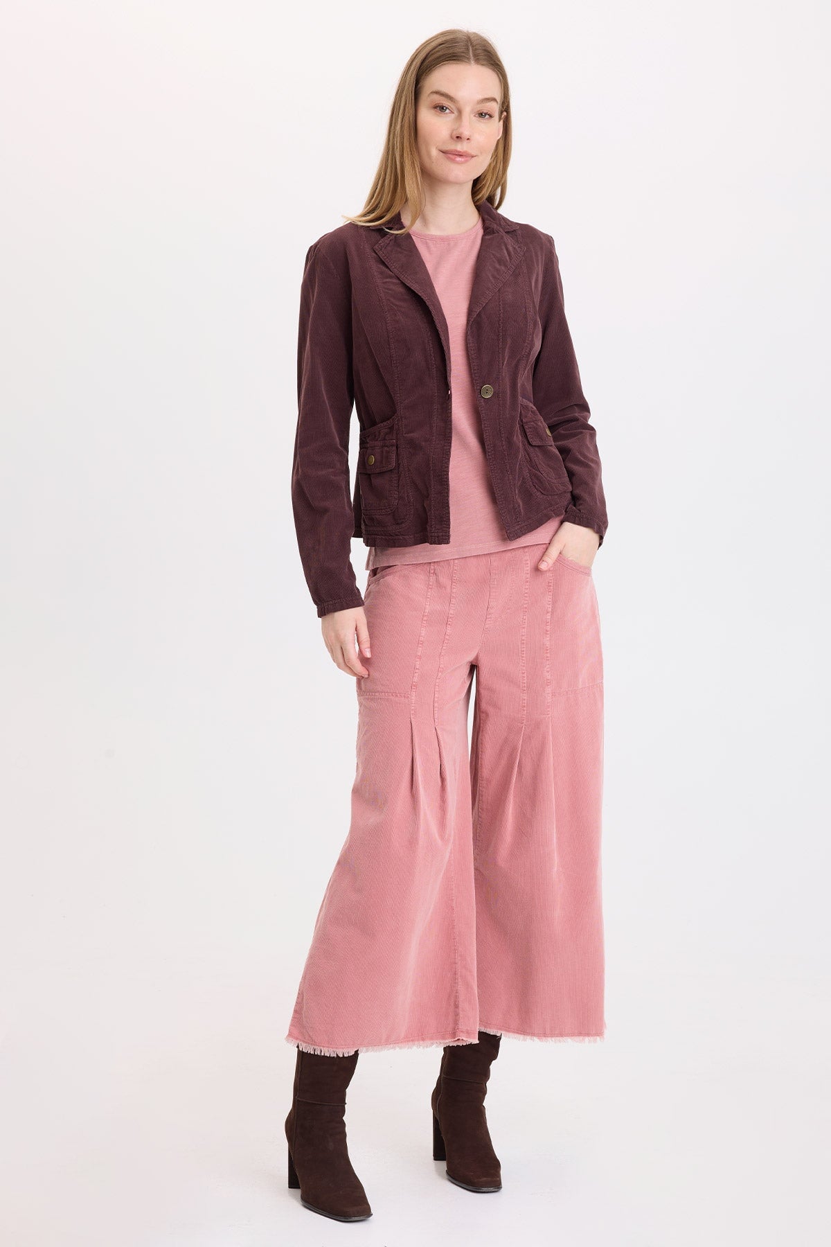 Wearables Jino Cotton Corduroy Blazer Belge - XCVI