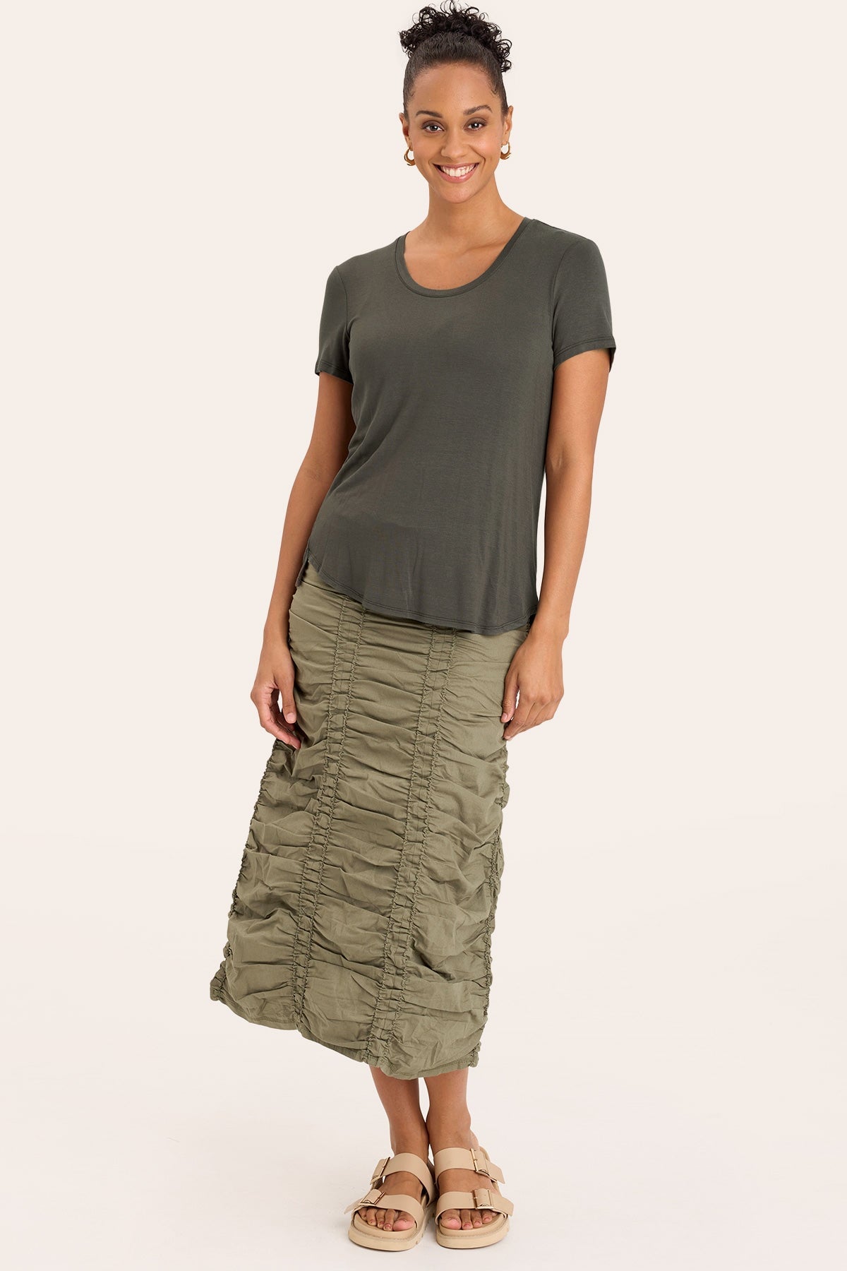 Authority Tee in Olive - XCVI