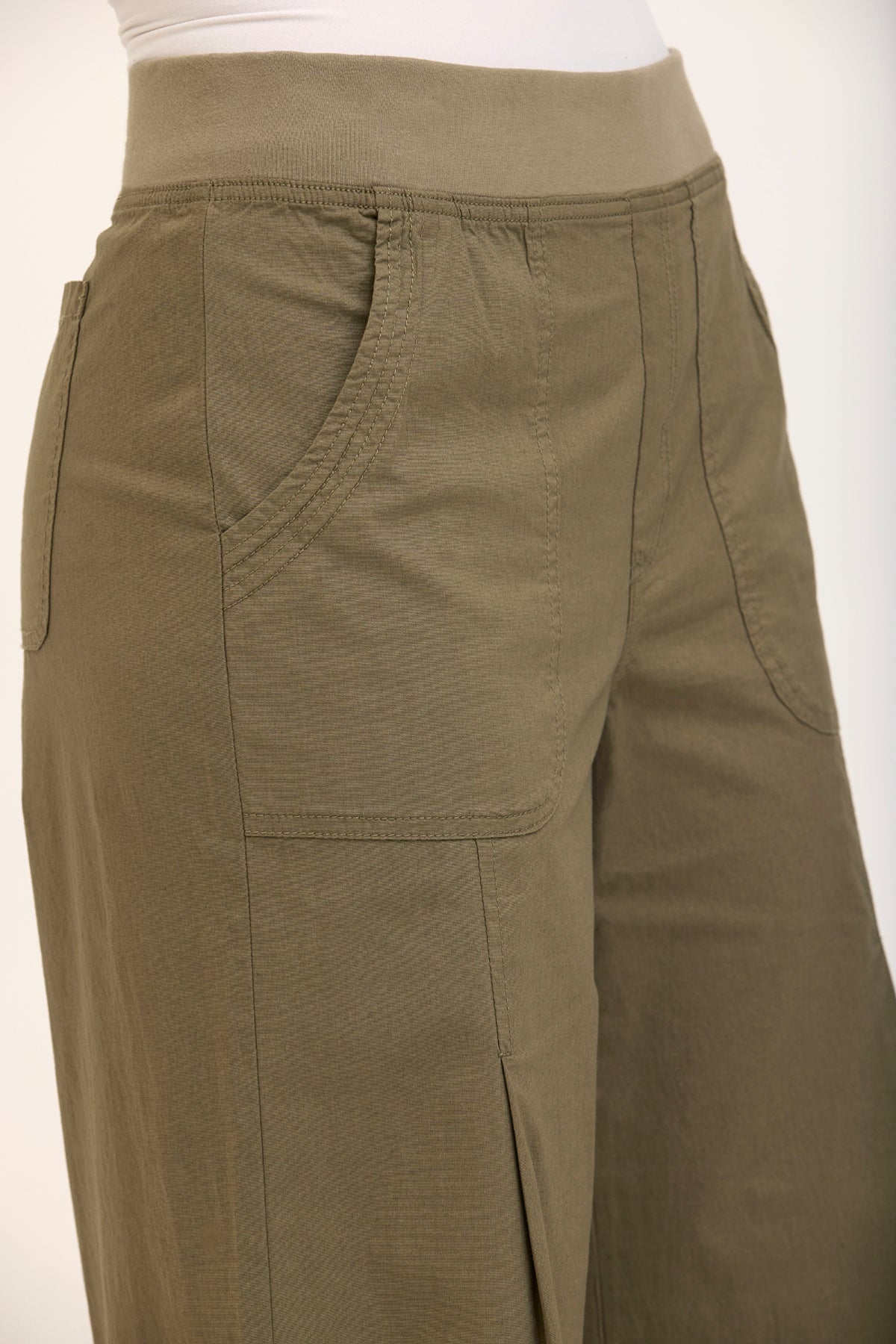 Wearables Core Dacia Stretch Poplin Wide Leg Pull-On Pant Hillside - XCVI