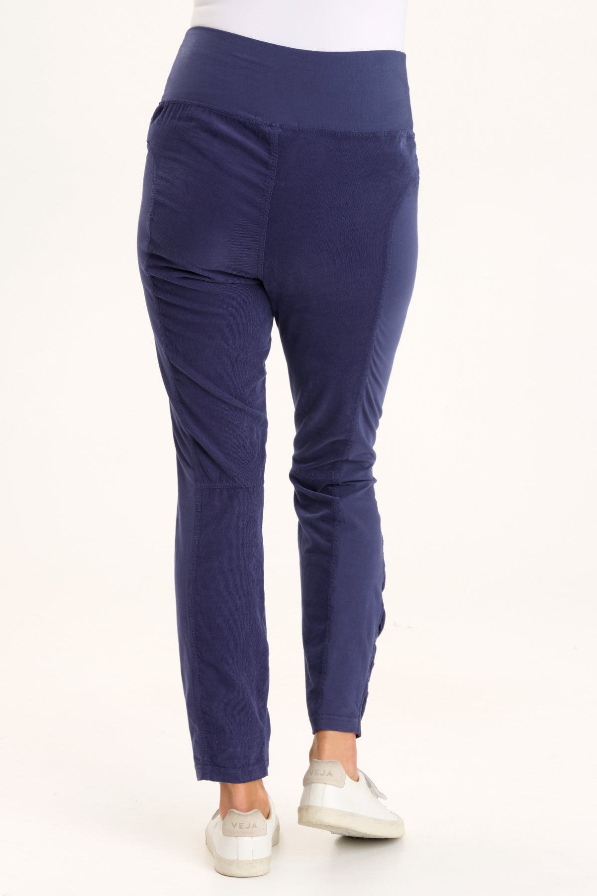 Cord Penny Legging in Navy - XCVI