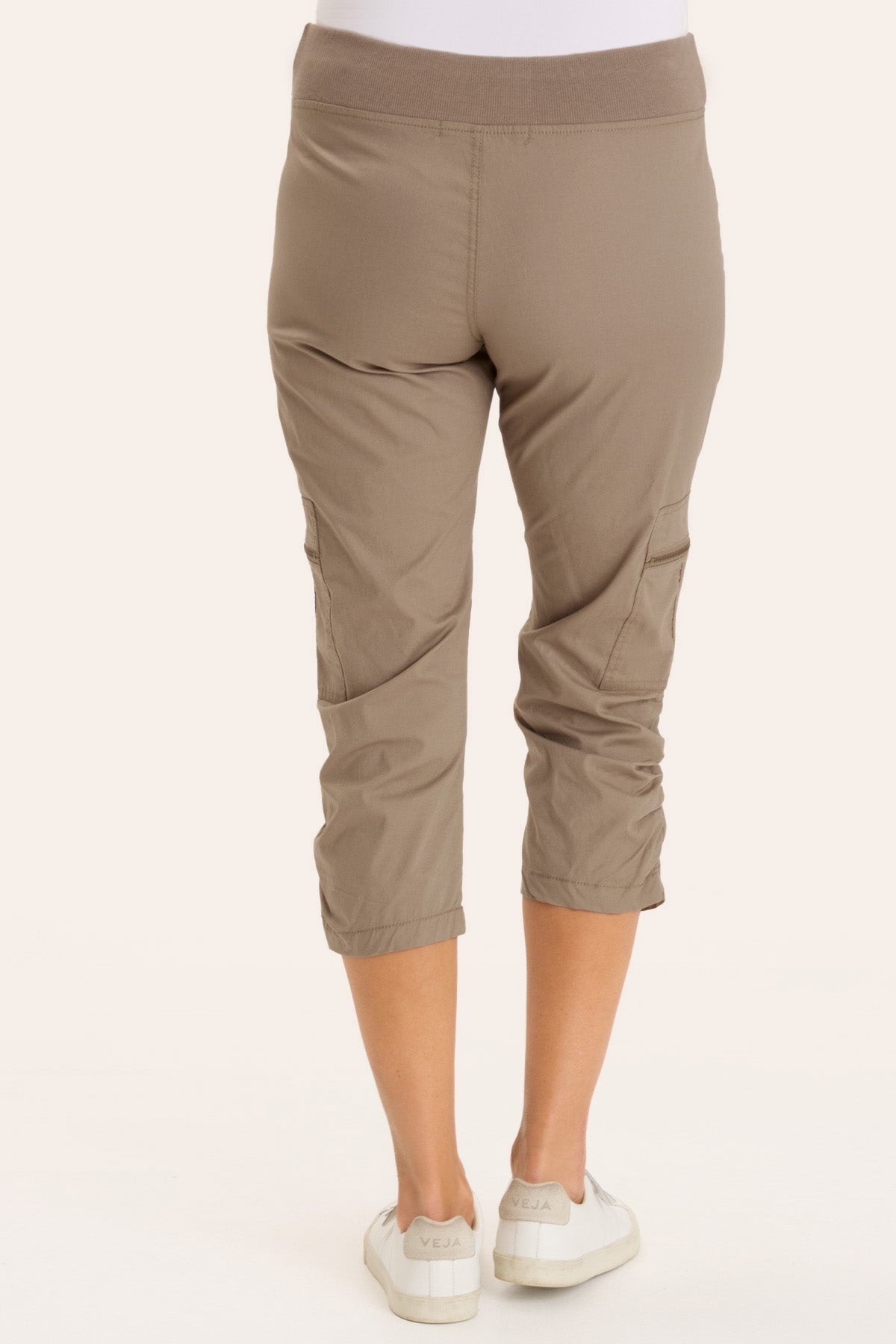 Nadia Crop in Truffle - XCVI