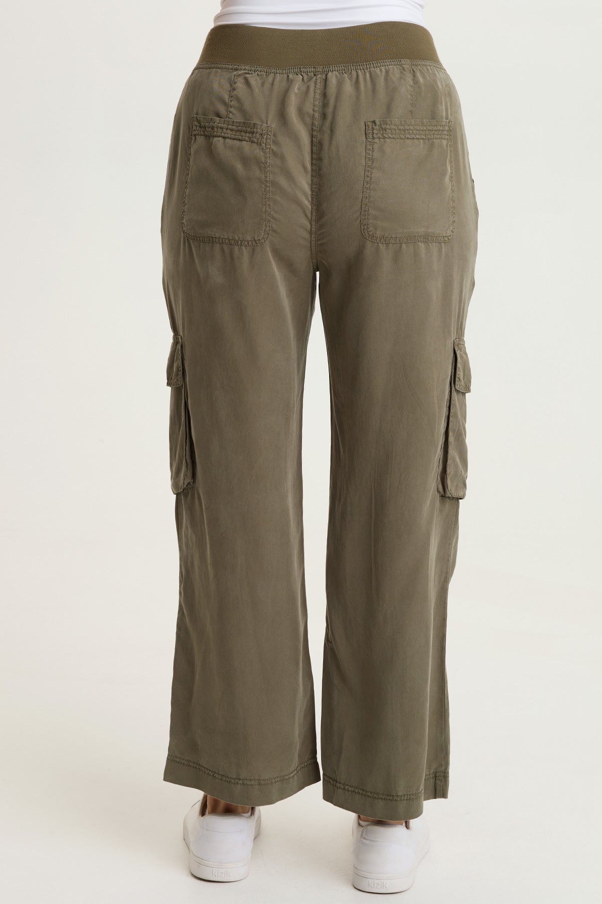 Radnot Tencel Twill D-Ring Cargo Crop Pull-On Pants English Moss - XCVI