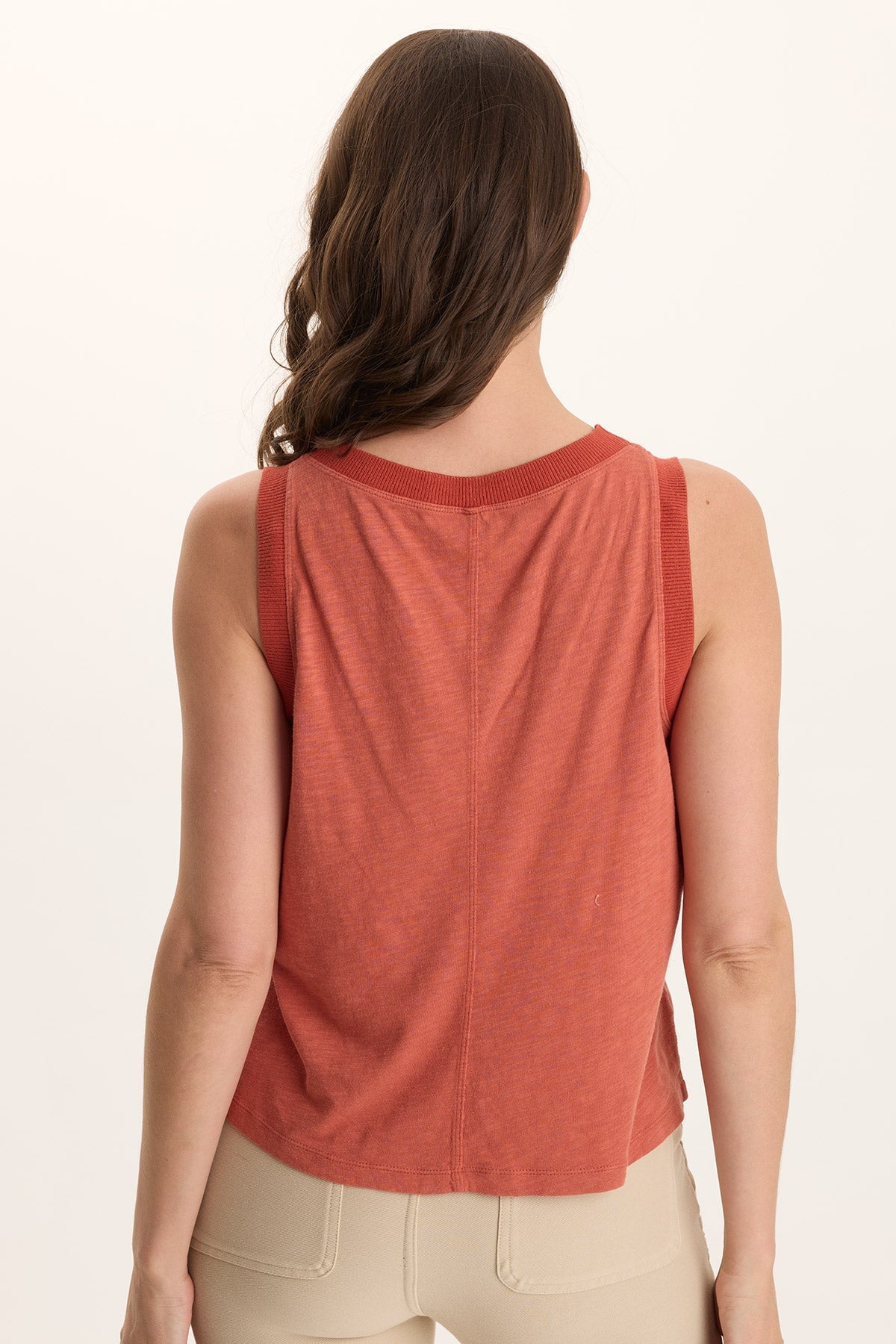 Katrine Soft Twill Elevated Tank Papaver - XCVI