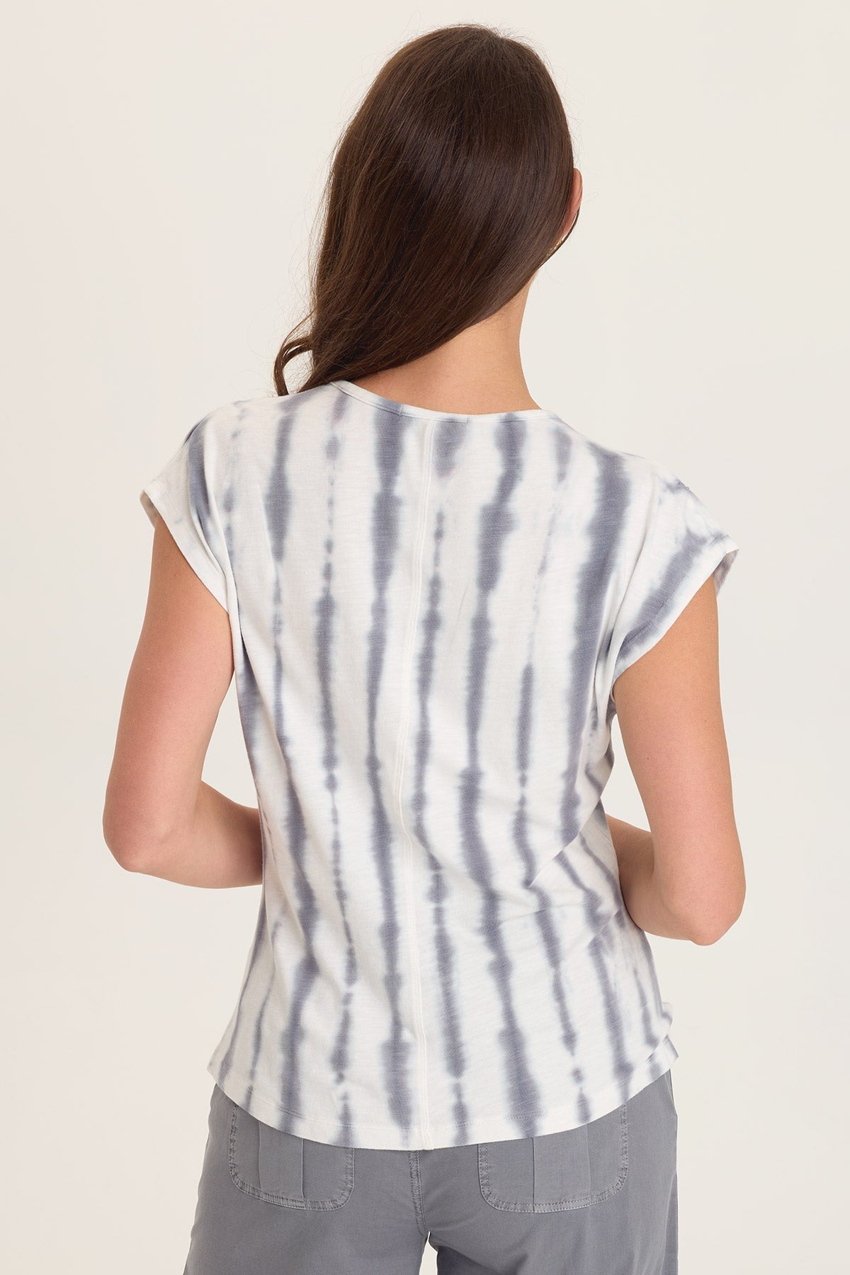 Wearables Arwen Slub Jersey Mock Neck Tee Pelagic Wash Mist - XCVI