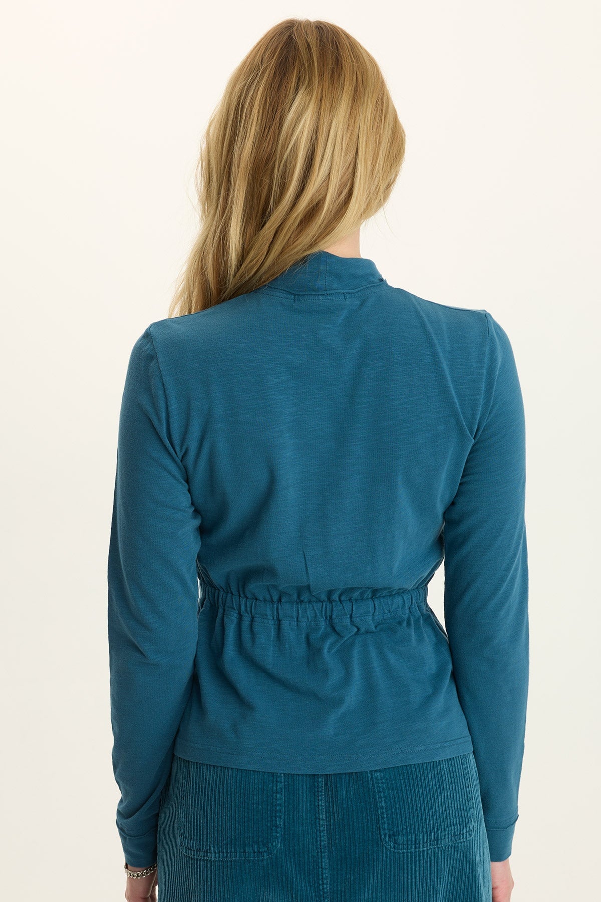 Wearables Kari Jersey Mock-Neck Long-Sleeve Top Abyss Pigment - XCVI