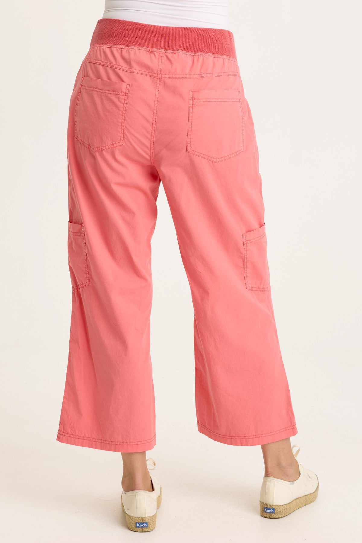 Wearables Leopold Stretch Poplin Darted Knee Cargo Crop Pant Retrograde Pigment - XCVI