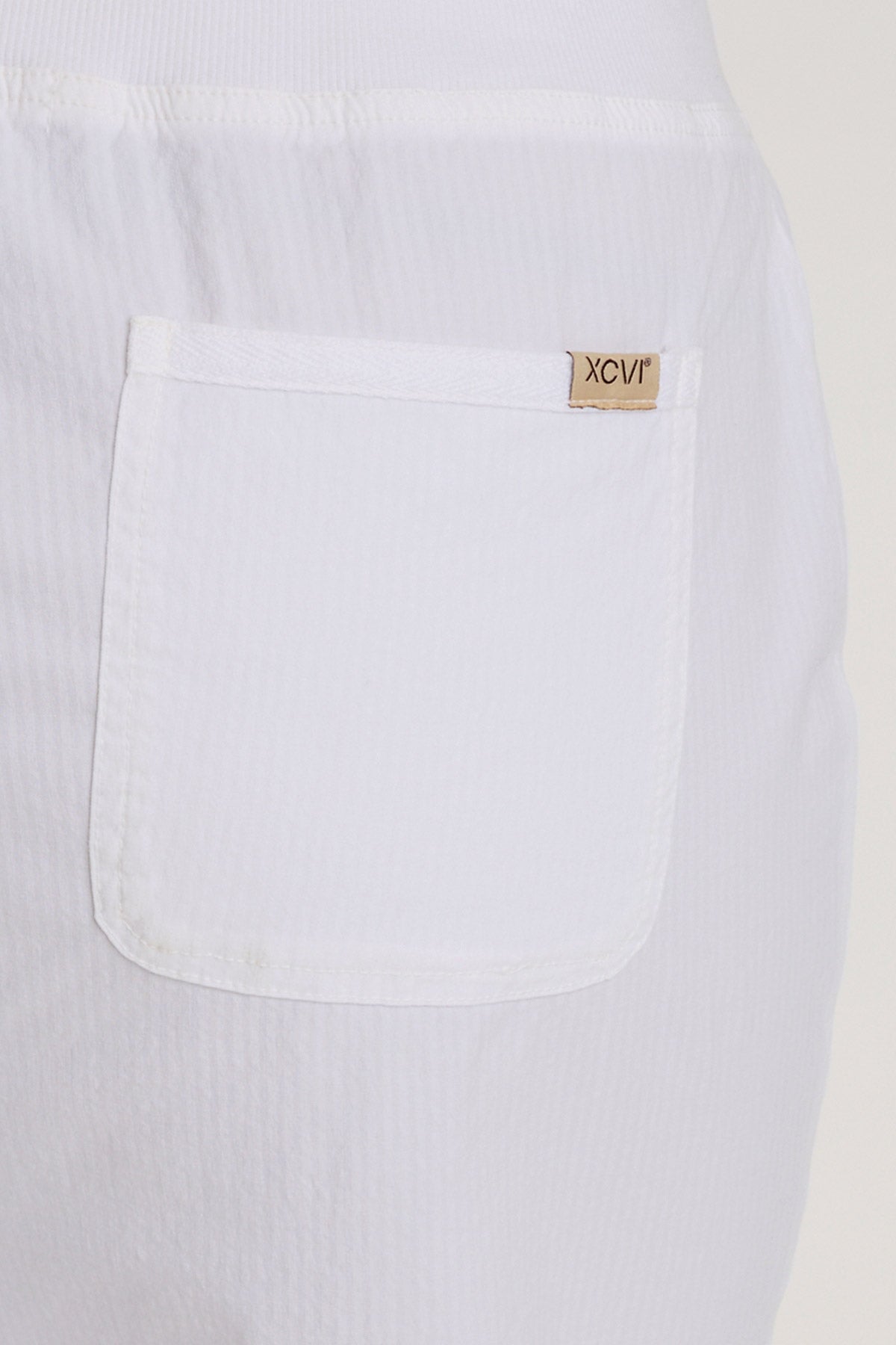 Darrow Flared Leg Pant with Zipper Pockets and Drawstring Waist White - XCVI