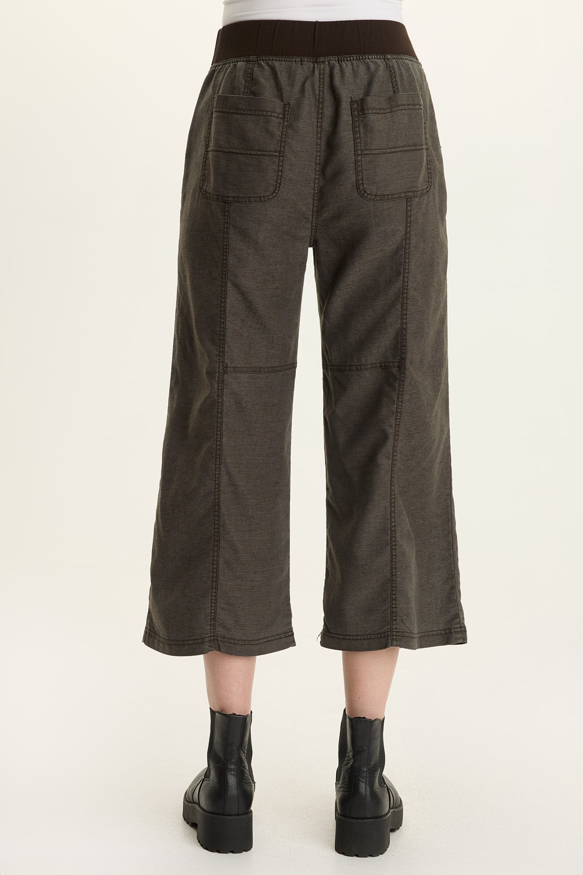 Wearables Eileen Twill Wide-Leg Crop Intergalactic - XCVI