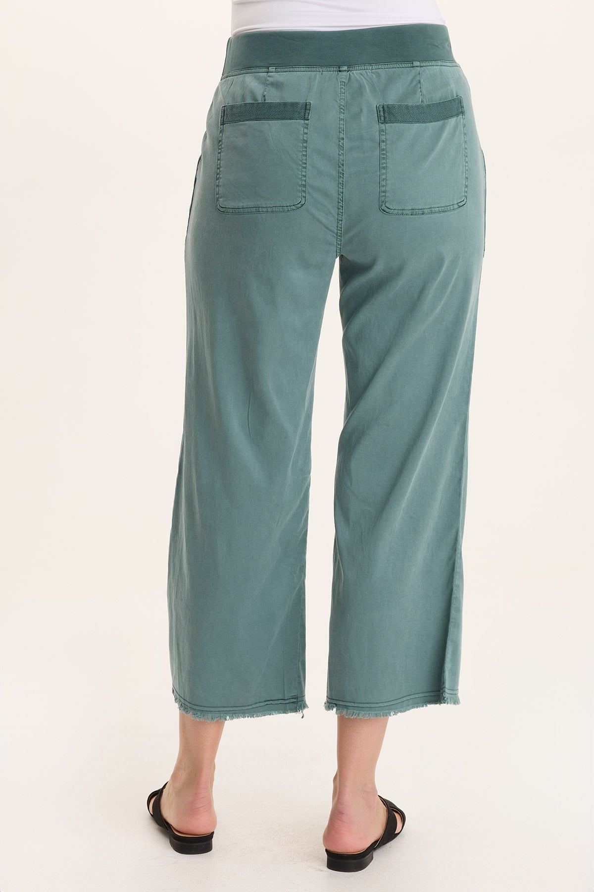 Daga Tencel Pull-On Crop Pant Ocean Storm Pigment - XCVI
