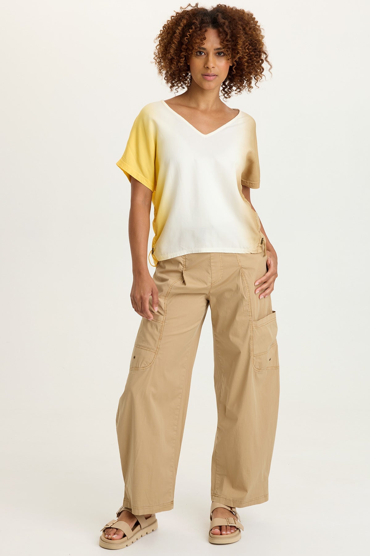 Pender Poplin Pull-On Barrel Pant Sepia Pigment - XCVI