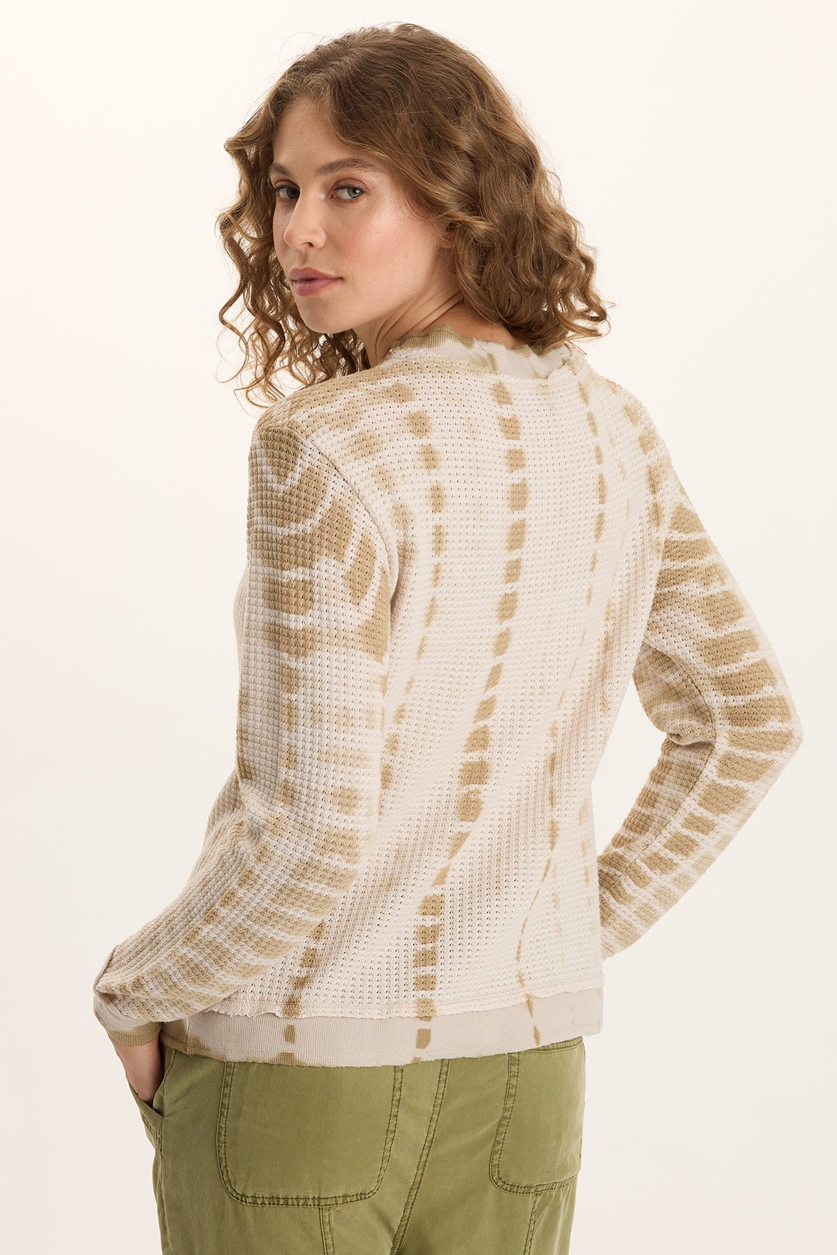 Alvis Thermal Asymmetrical Long-Sleeve Top Drypoint Wash Sand - XCVI