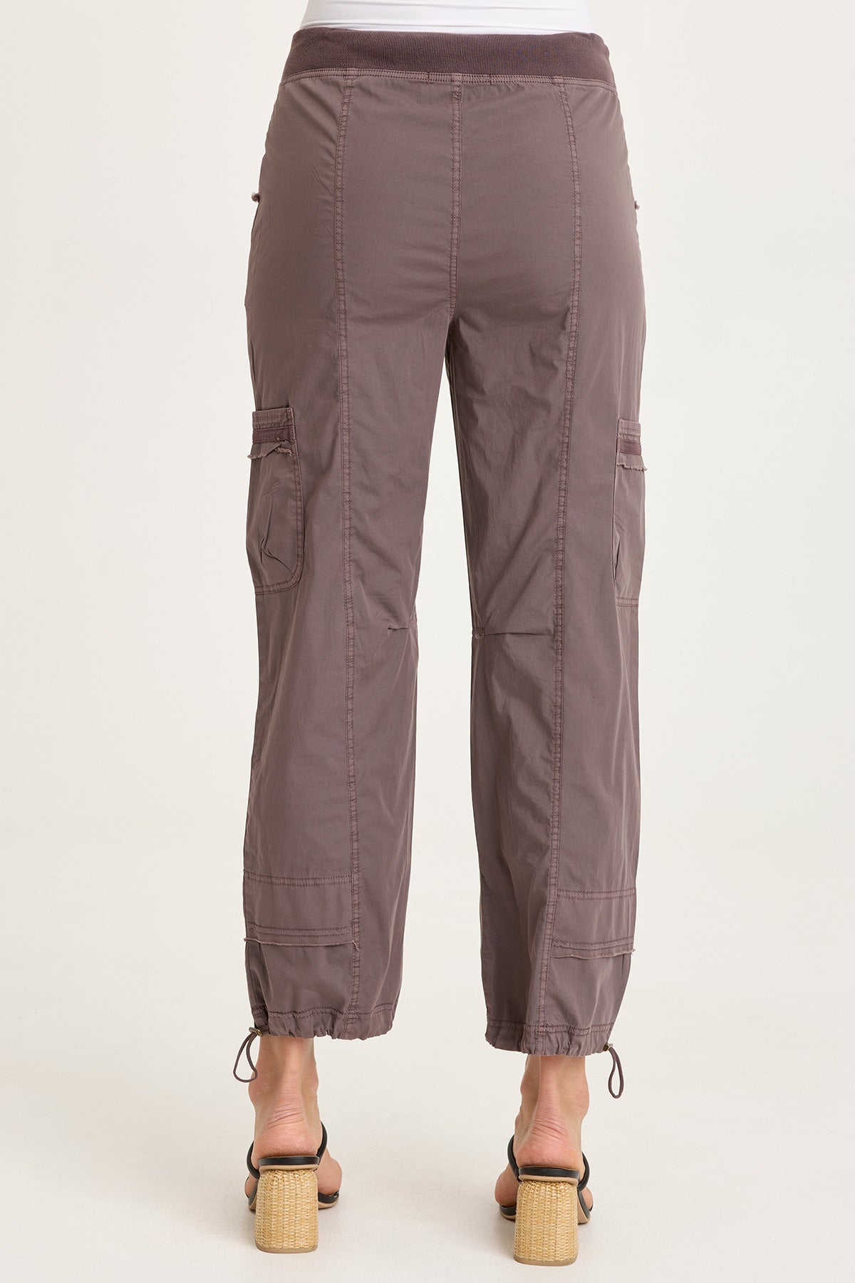 Jannik Poplin Cinch Leg Flat Cargo Pockets Pant Virtuoso Pigment - XCVI