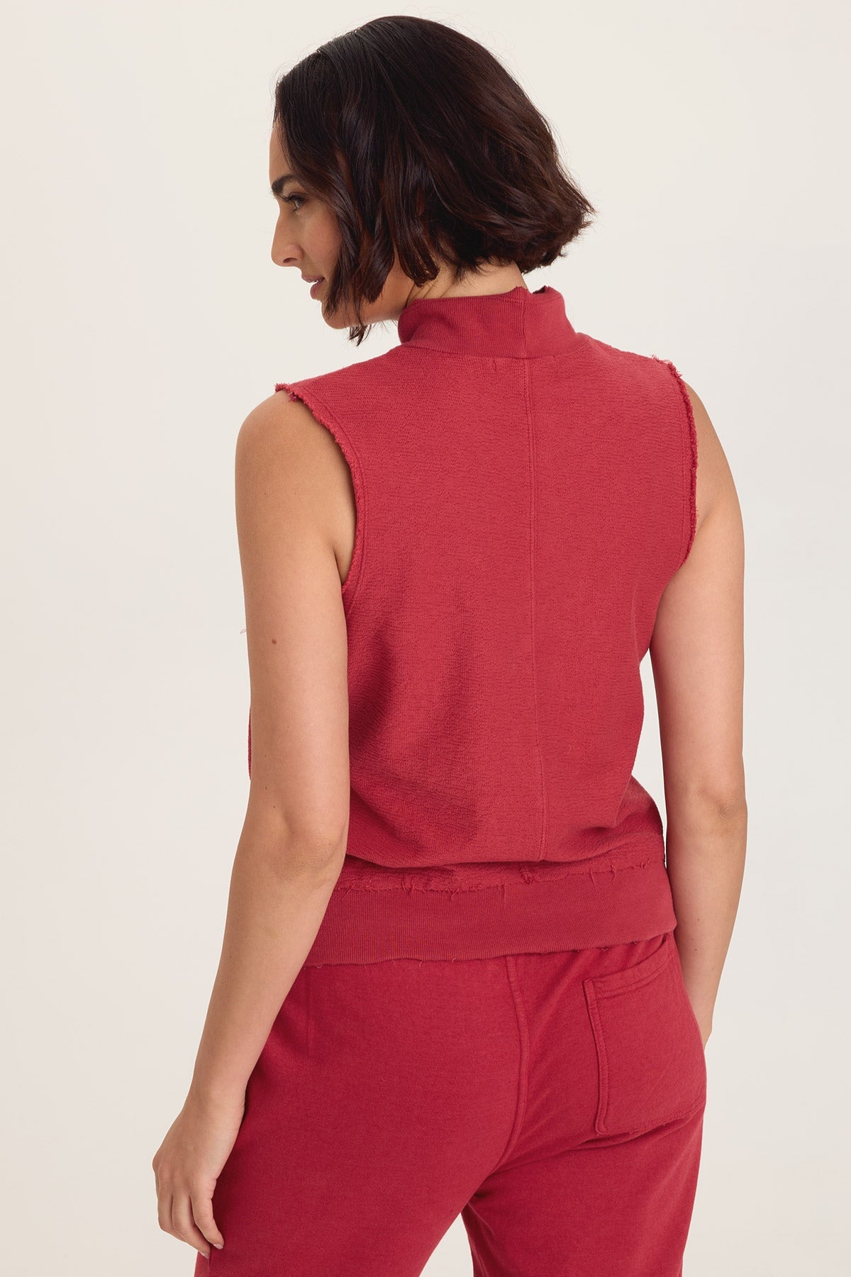 Isolde Mock Neck Tank - Crepe Knit Sleeveless Top | Wearables by XCVI Corundum - XCVI