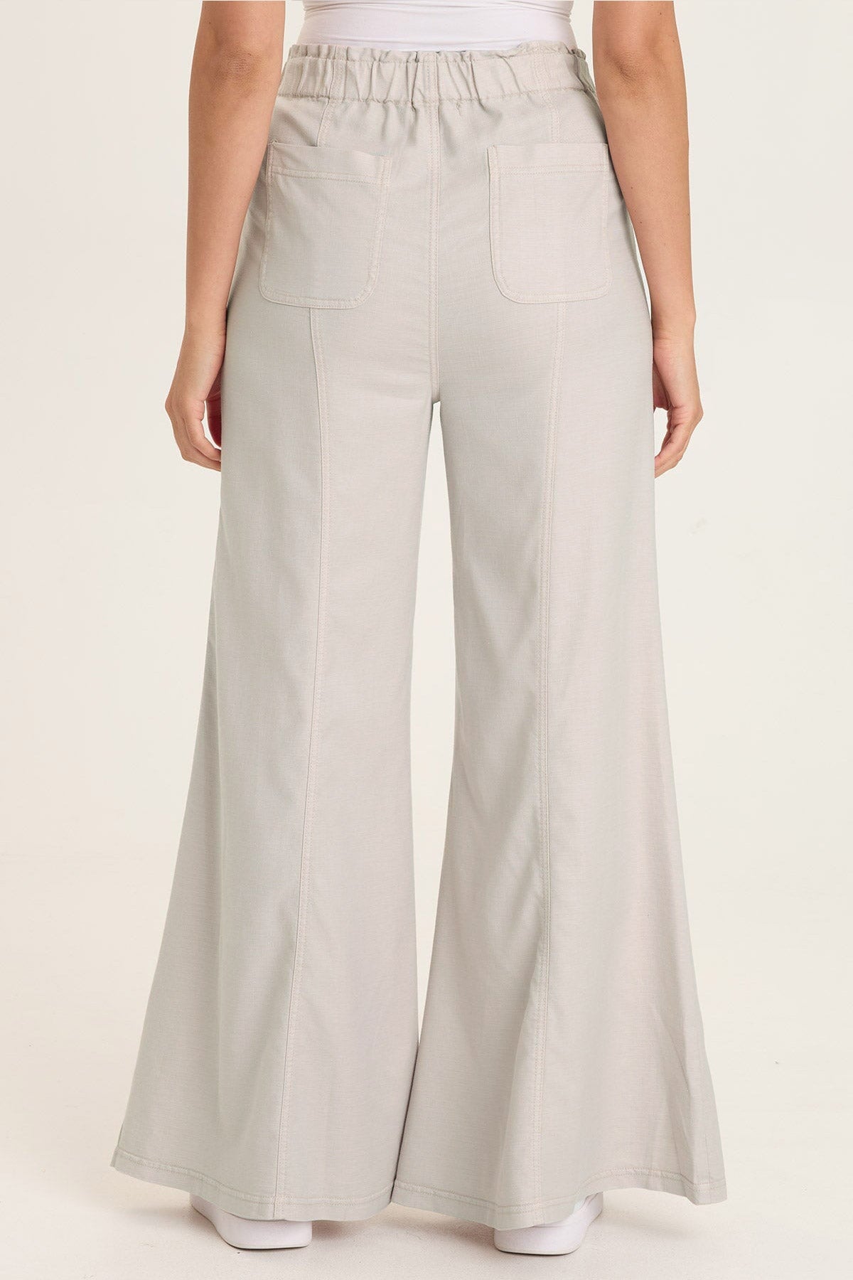 Wearables Faulk Twill Pull-On Twill Bell Bottom Pant Sonic Silver - XCVI