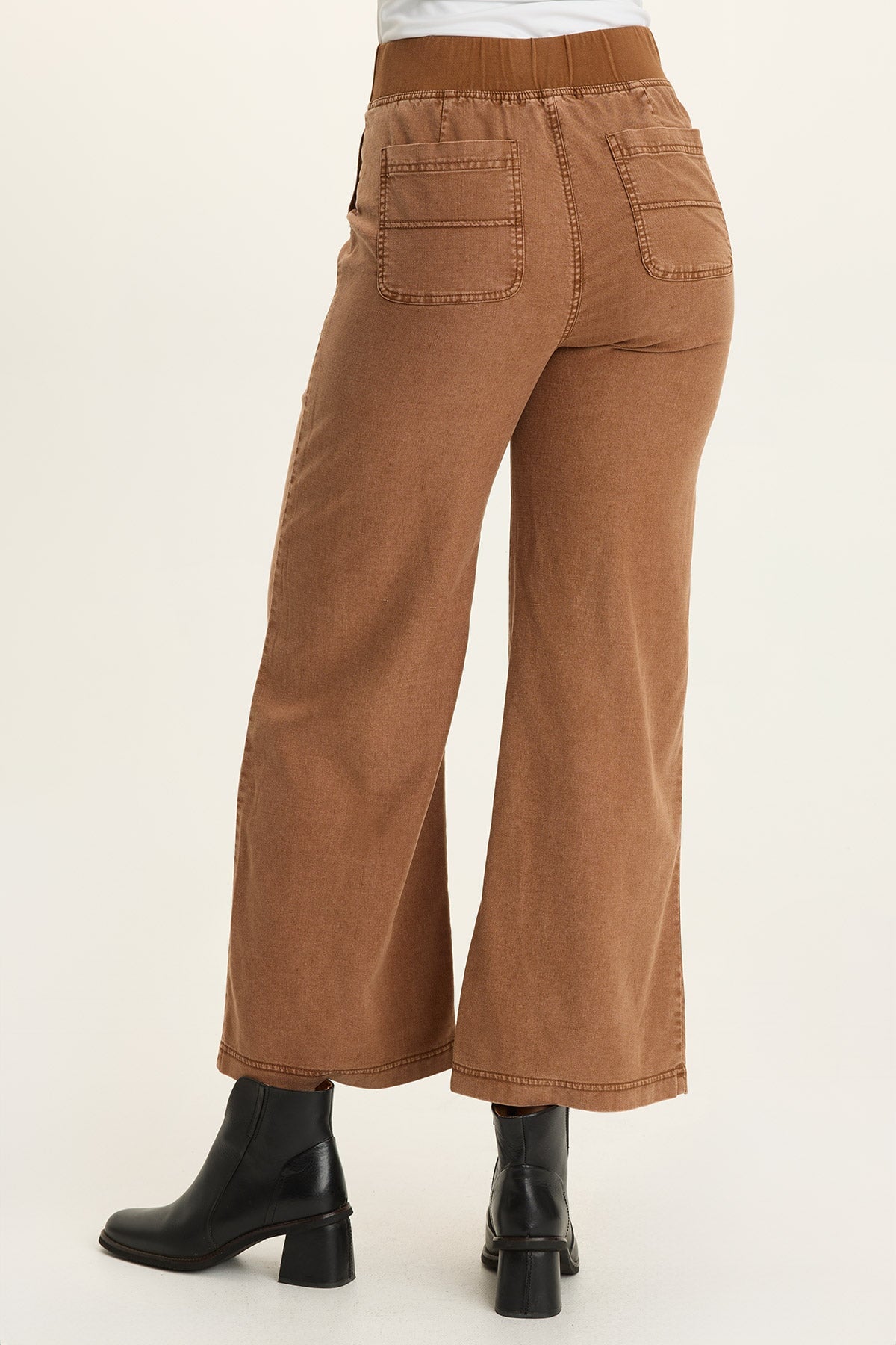 Wearables Riven Twill Wide-Leg Pant Distress Wash Artisan - XCVI