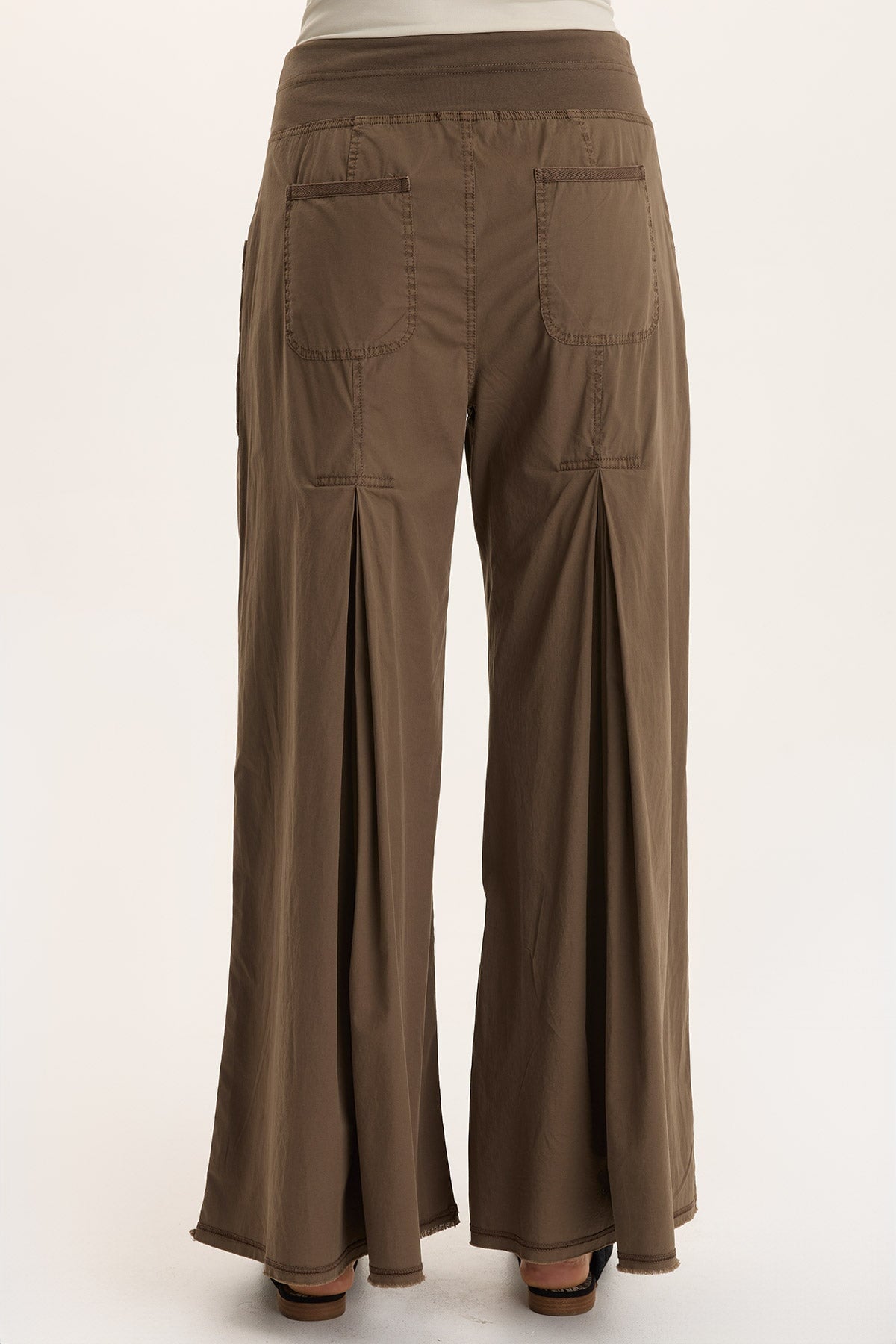 Nevins Ultra Wide Leg Drawstring Pant Oak Creek Pigment - XCVI