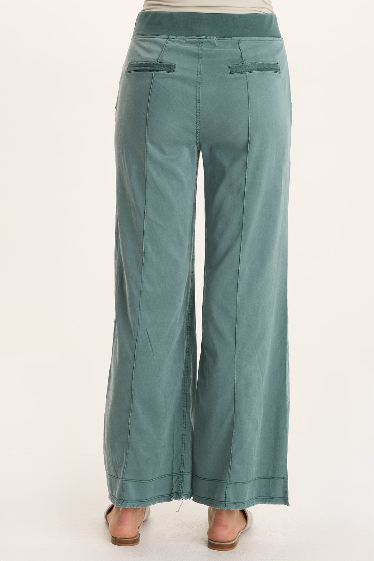 Orn Tencel Wide-Leg Pull-On Pant Ocean Storm Pigment - XCVI