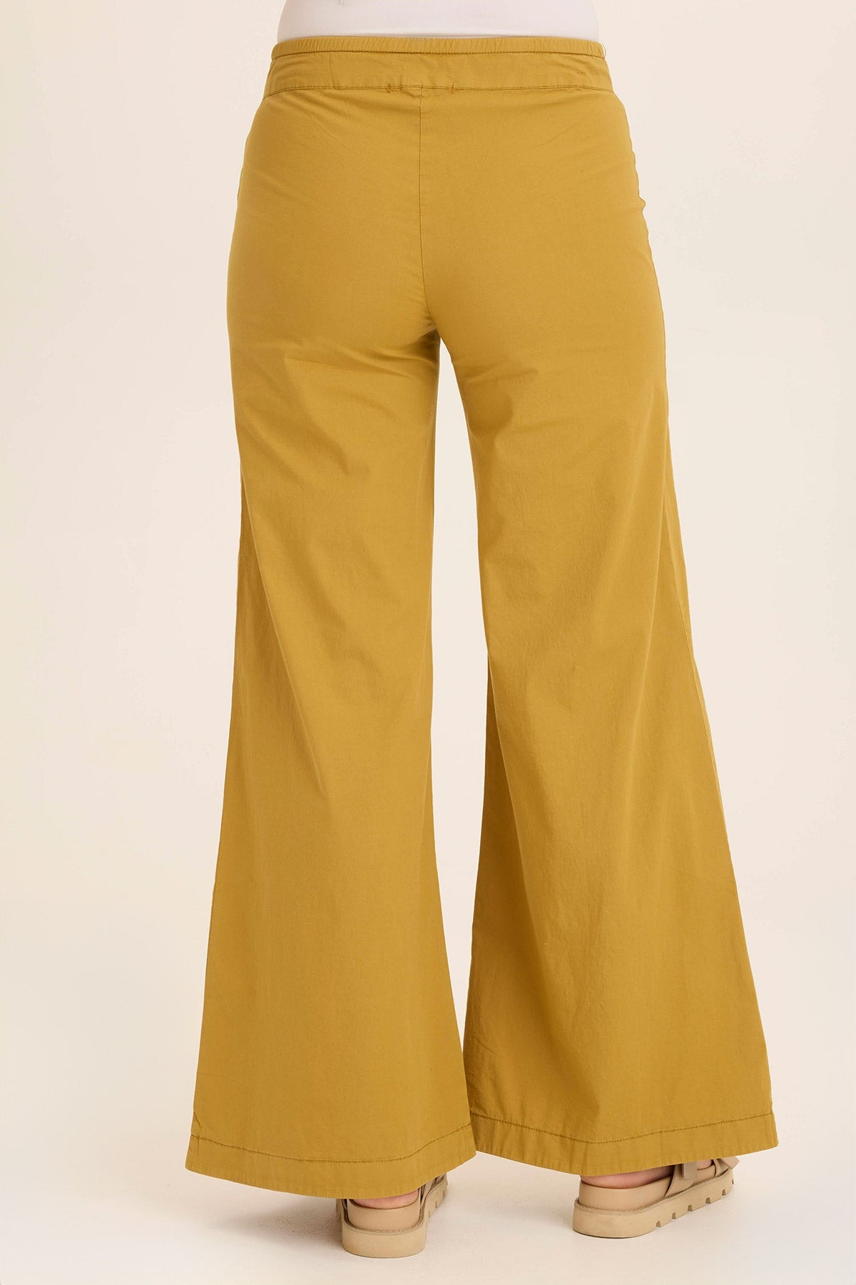 Werables Terraced Wide Leg Ruched Flare Drawstring Pant Radiance Pigment - XCVI