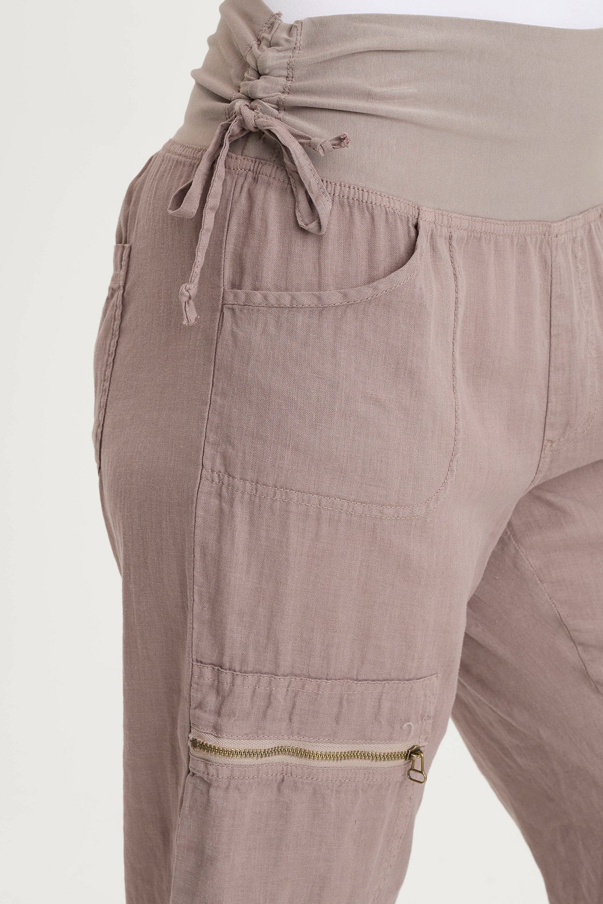 Amica High-Waisted Relaxed Cargo Pant Poppy Seed - XCVI