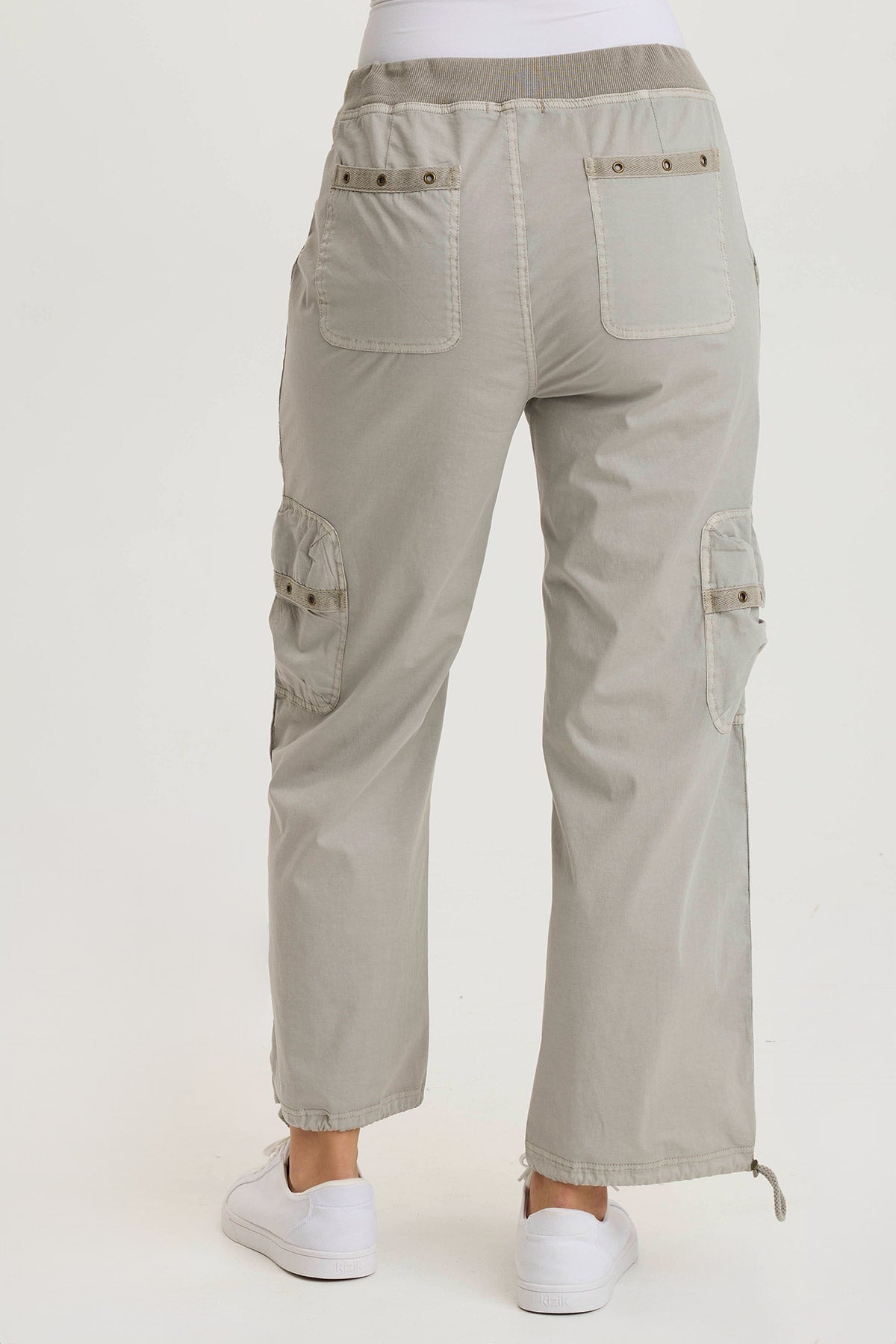 Langley Poplin Cinched Relaxed Fit Cargo Pant Whitecap Pigment - XCVI