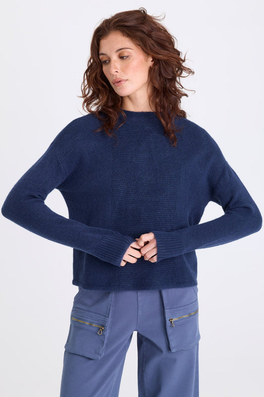 Madu Sweater Knit High Neck Long Sleeve Sweater Nocturnal - XCVI