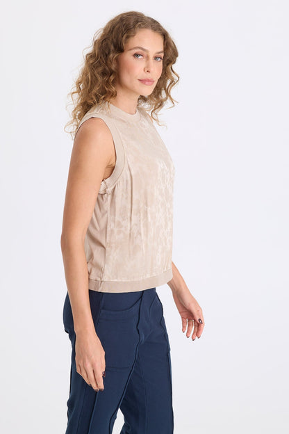 Helios Textured Satin Tank Merino Wool Pigment - XCVI
