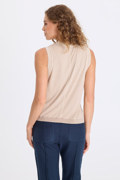 Helios Textured Satin Tank Merino Wool Pigment - XCVI