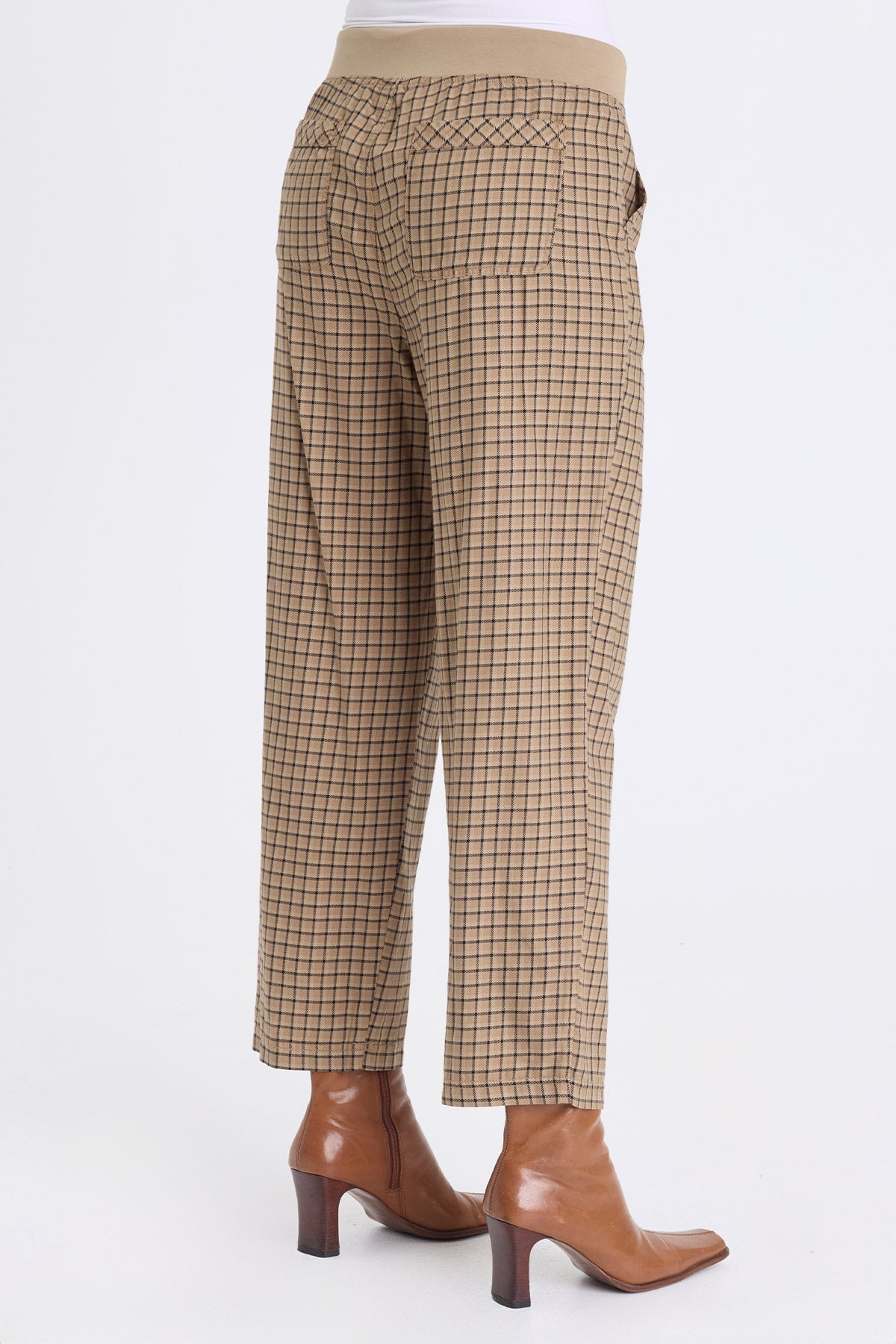 Amun Tattersall Plaid Tapered Pant Safari - XCVI