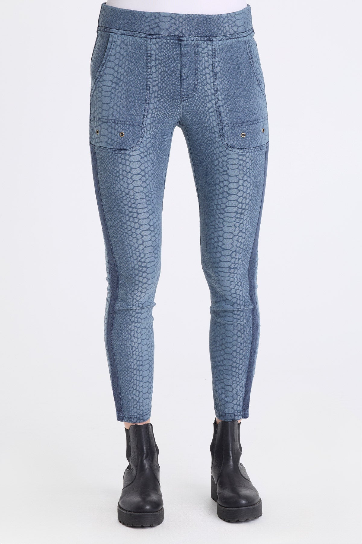 Marius Stretch Jacquard Legging Bluestone - XCVI