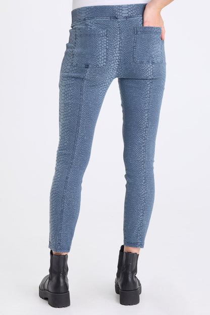 Marius Stretch Jacquard Legging Bluestone - XCVI