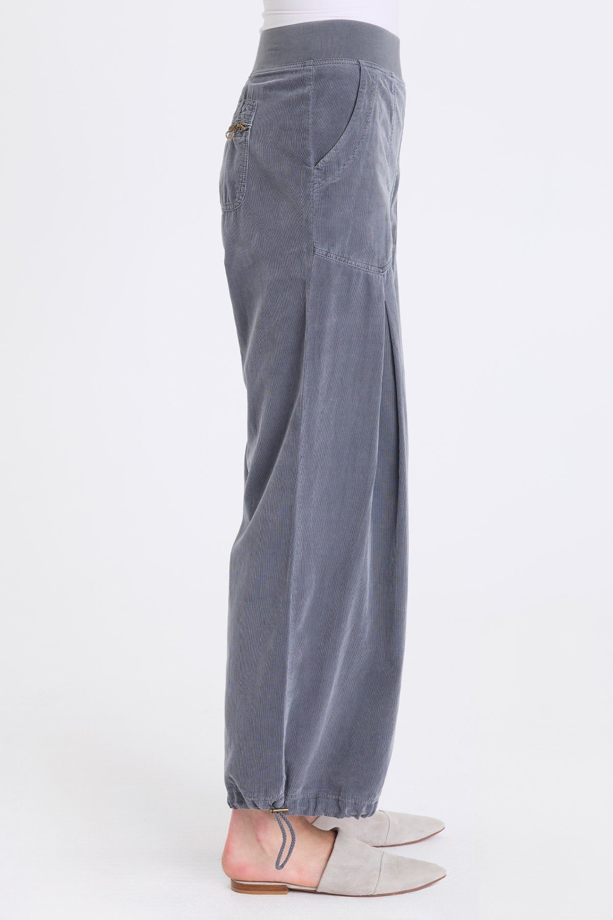 Mercer Corduroy Cinch Hem Barrel Pant Nebulous Pigment - XCVI