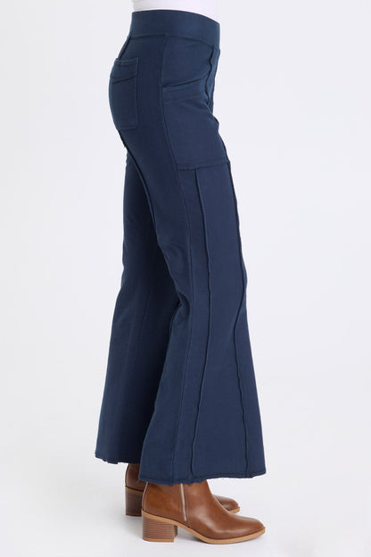 Lucius Twill Knit Flare Leg Pant Midnight Blue - XCVI