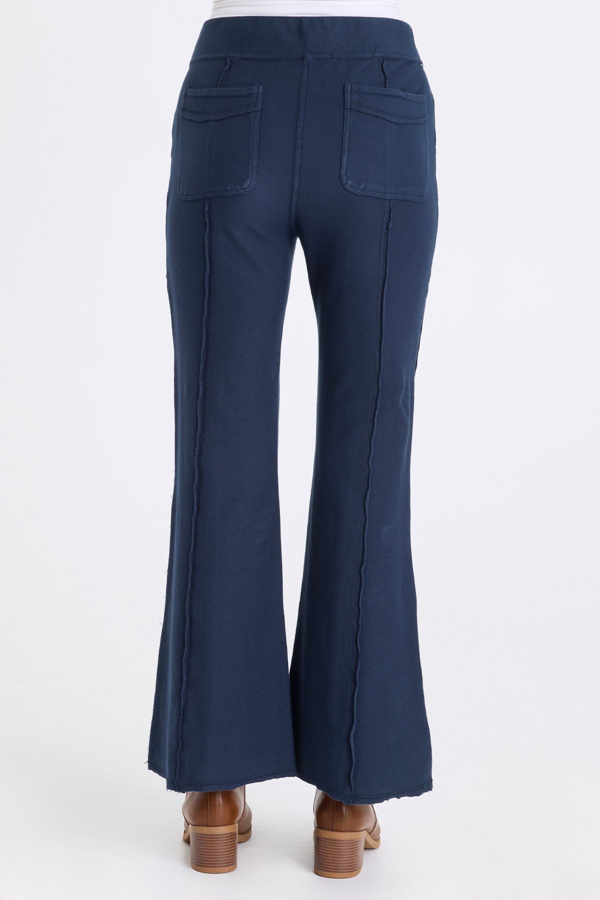 Lucius Twill Knit Flare Leg Pant Midnight Blue - XCVI