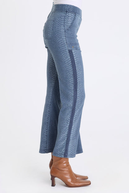 Crispin Stretch Jacquard Flare Leg Pant Bluestone - XCVI