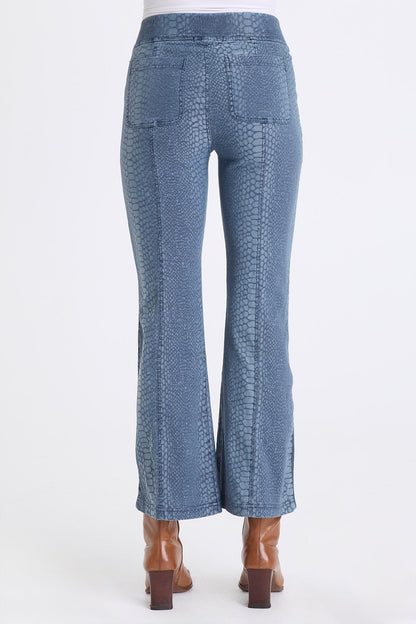 Crispin Stretch Jacquard Flare Leg Pant Bluestone - XCVI