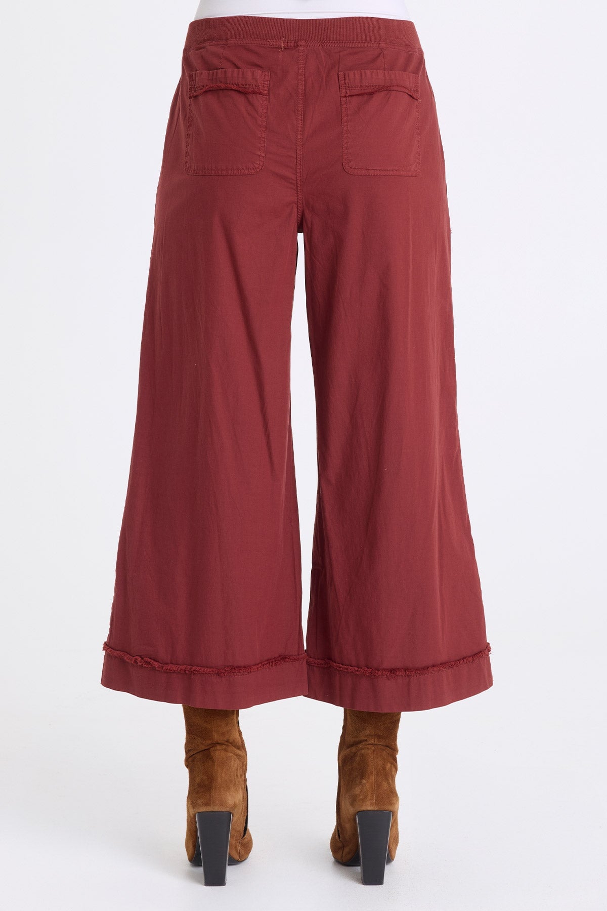 Nicolene Poplin Grid Pintuck Crop Twinberry - XCVI