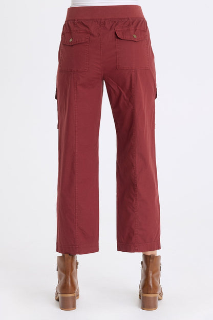 Aspasia Poplin Ankle Pull-On Pant Twinberry - XCVI