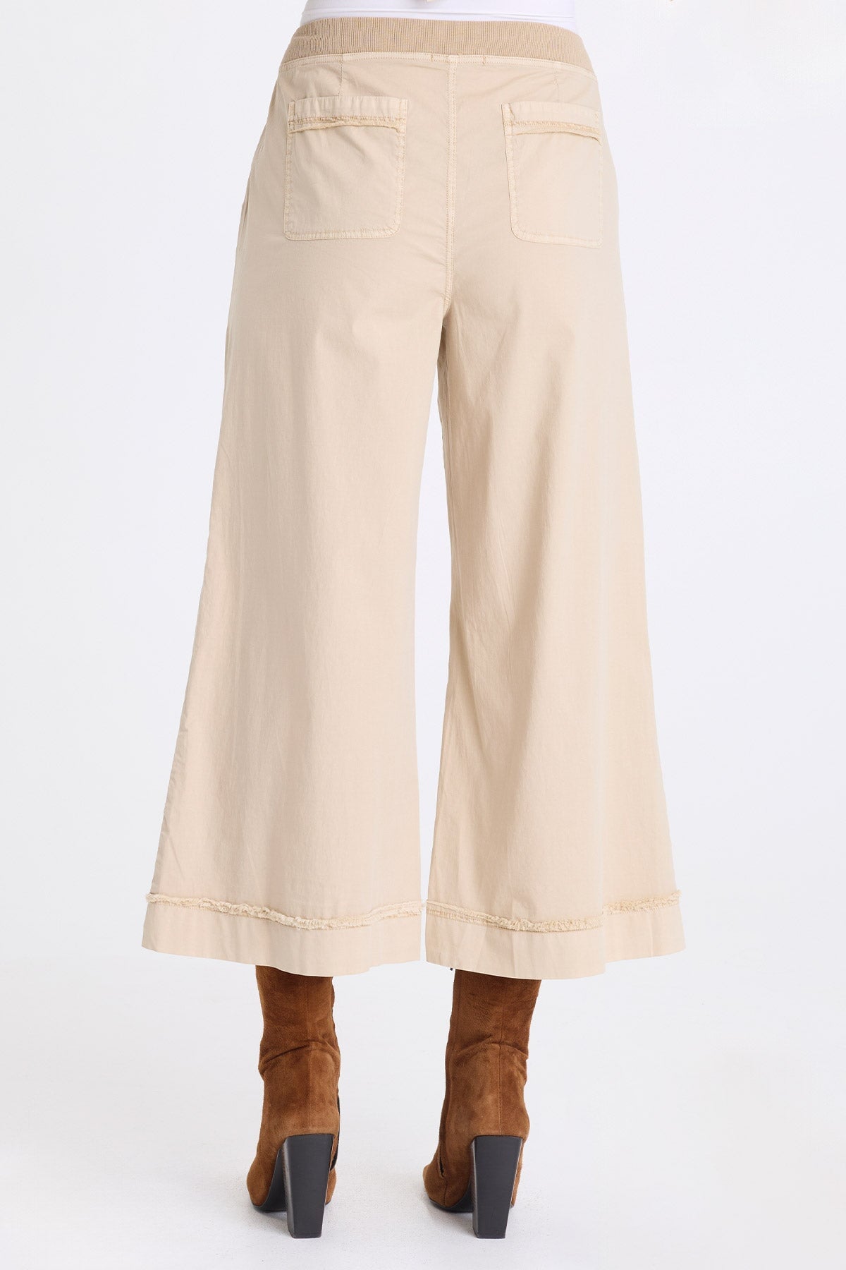 Nicolene Poplin Grid Pintuck Crop Merino Wool Pigment - XCVI
