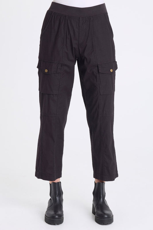 Aspasia Poplin Ankle Pull-On Pant Black - XCVI
