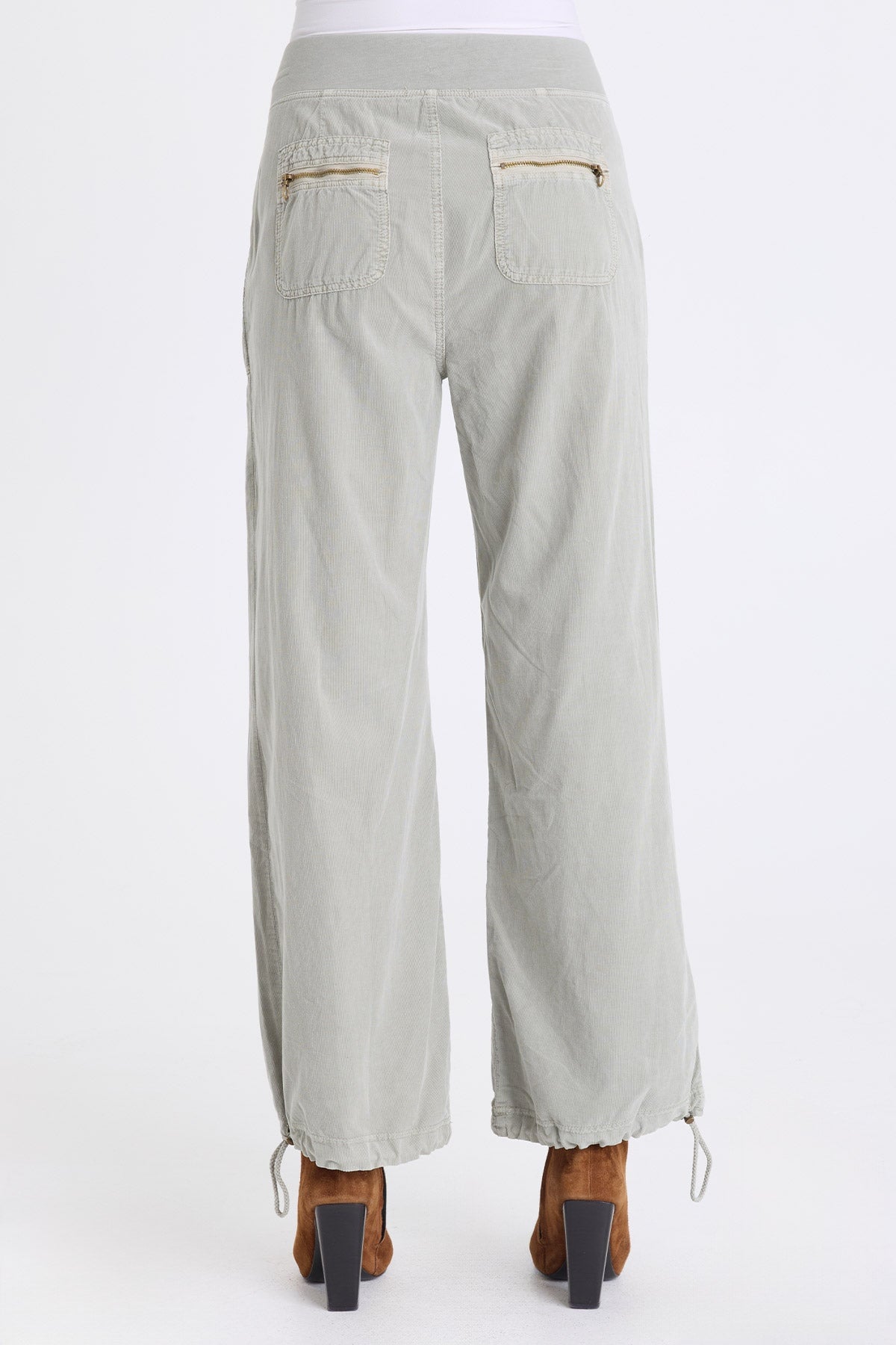 Mercer Corduroy Cinch Hem Barrel Pant Earl Grey Pigment - XCVI