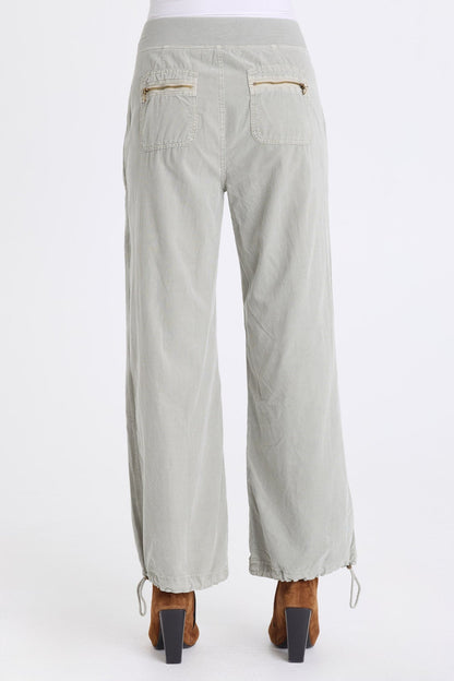 Mercer Corduroy Cinch Hem Barrel Pant Earl Grey Pigment - XCVI