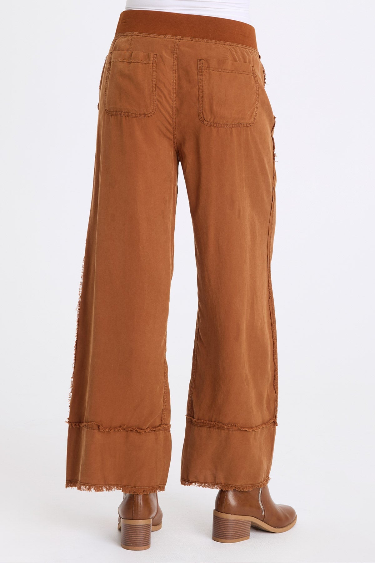 Gamal Soft Twill Pull-On Wide Leg Pant Rufous Pigment - XCVI
