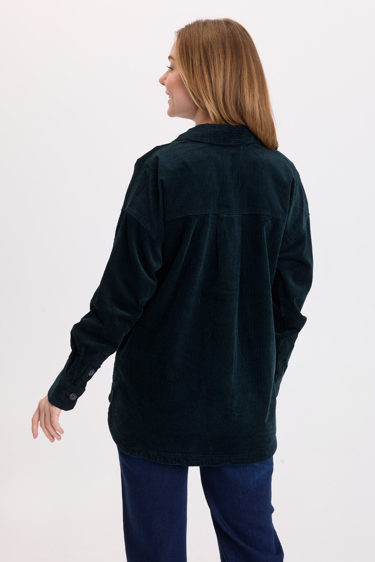 Wearables Lincoln Corduroy Shacket Vining Ivy Pigment - XCVI