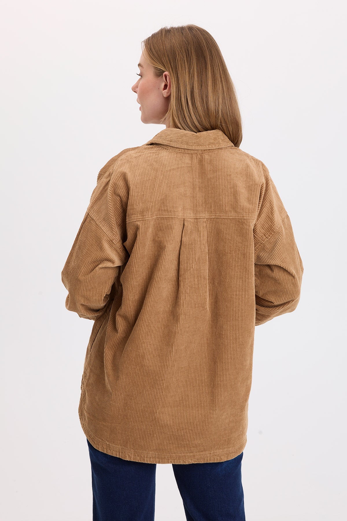 Wearables Lincoln Corduroy Shacket Copper Pigment - XCVI